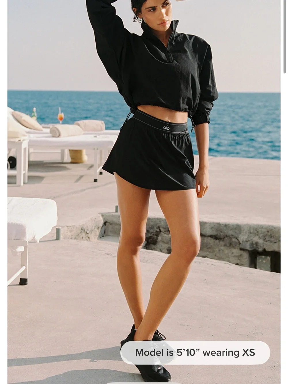 ALO Match Point Tennis Skirt - Black S